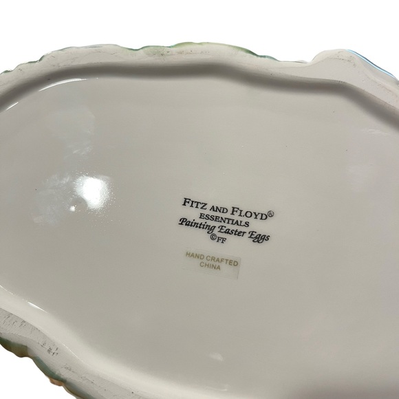 Fitz and Floyd Ceramic Dish “Painting Easter Eggs”, Easter| Spring|Vintage|Candy - Picture 7 of 12